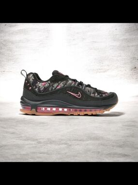 Nike Women’s Air Max 98 Floral Black/Pink Running Shoe Size 6.5